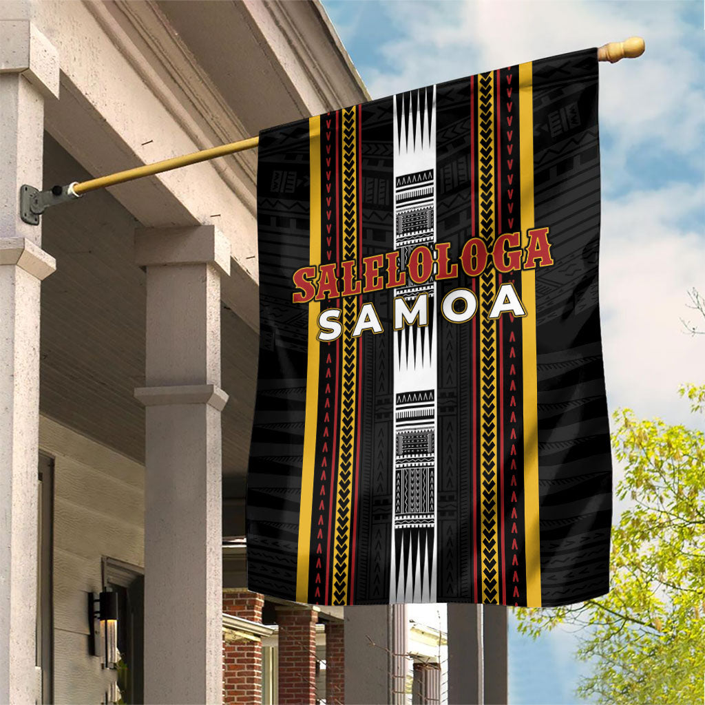 Salelologa Samoa Garden Flag Samoan Tribal Pattern LT05 House Flag Black - Polynesian Pride