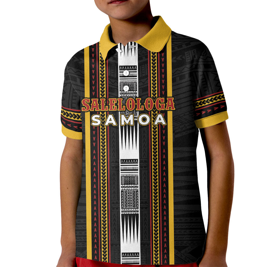 Personalised Salelologa Samoa Kid Polo Shirt Samoan Tribal Pattern