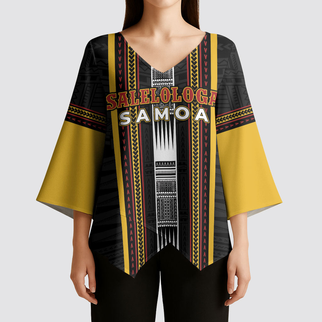 Personalised Salelologa Samoa Kimono Sleeve Blouse Samoan Tribal Pattern
