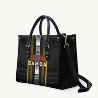 Salelologa Samoa Leather Bag Samoan Tribal Pattern