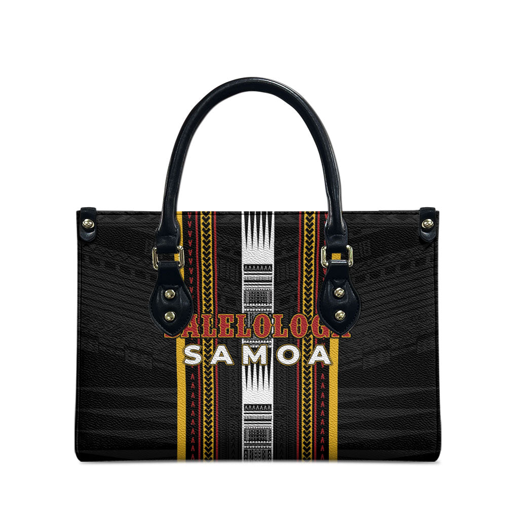 Salelologa Samoa Leather Bag Samoan Tribal Pattern