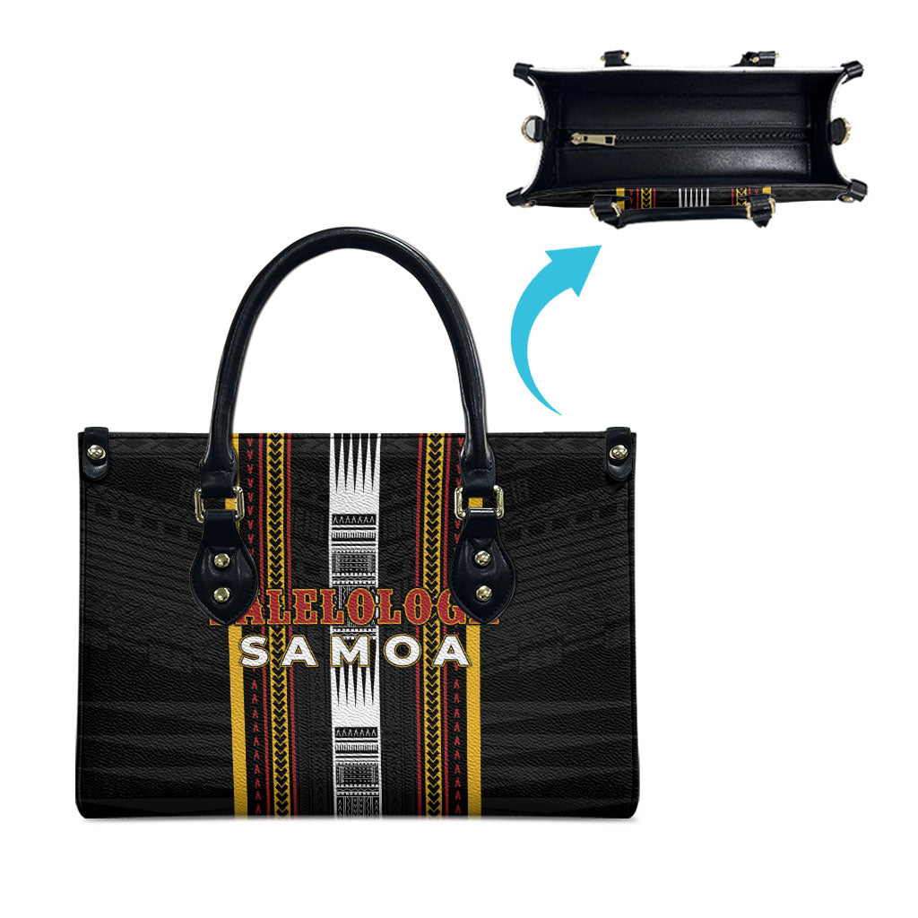 Salelologa Samoa Leather Bag Samoan Tribal Pattern