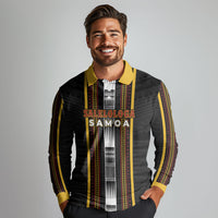 Personalised Salelologa Samoa Long Sleeve Polo Shirt Samoan Tribal Pattern