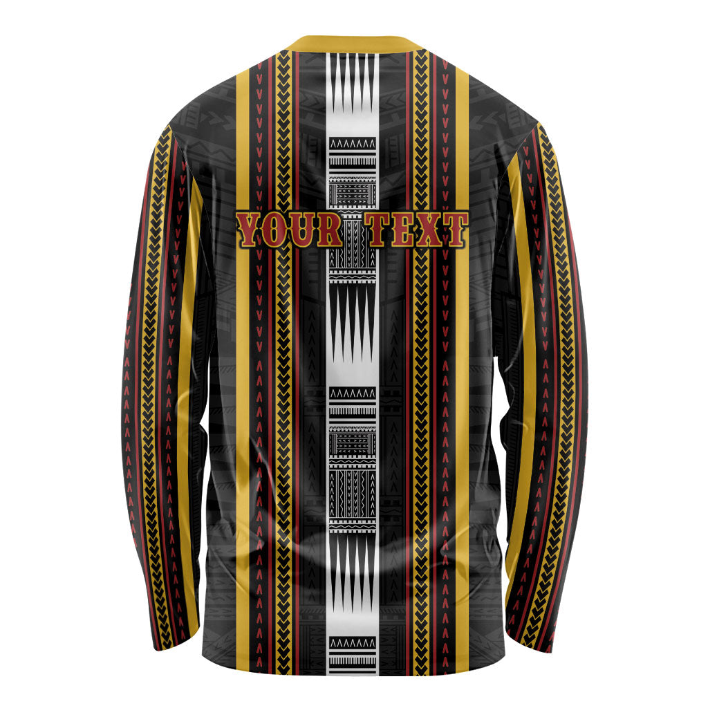Personalised Salelologa Samoa Long Sleeve Shirt Samoan Tribal Pattern