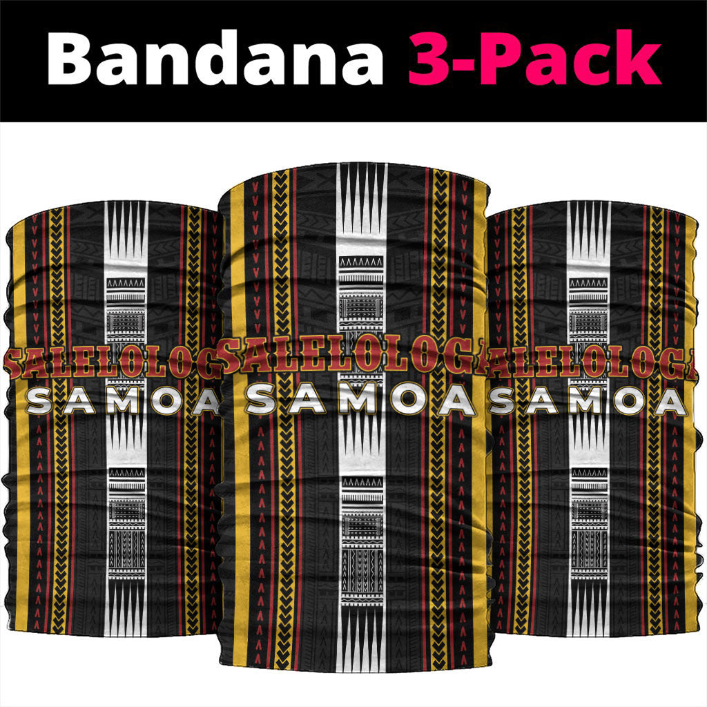Salelologa Samoa Neck Gaiter Samoan Tribal Pattern LT05 package One Size: 25*50cm Black - Polynesian Pride