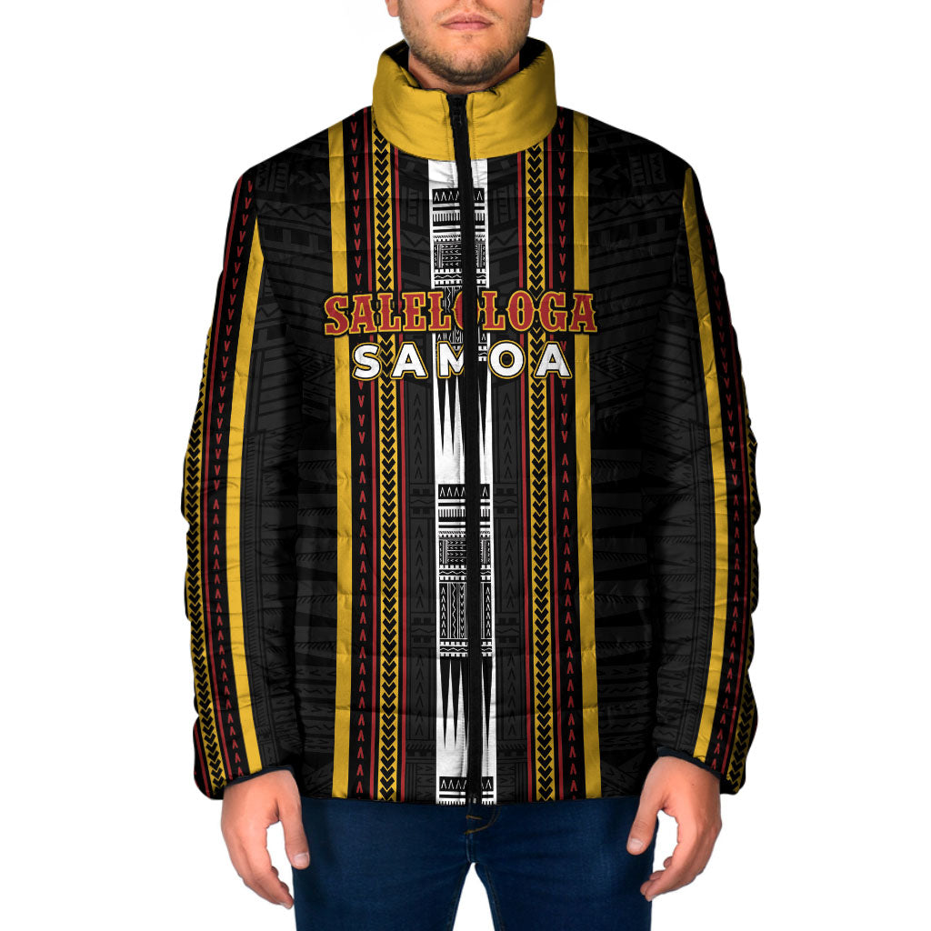Personalised Salelologa Samoa Padded Jacket Samoan Tribal Pattern