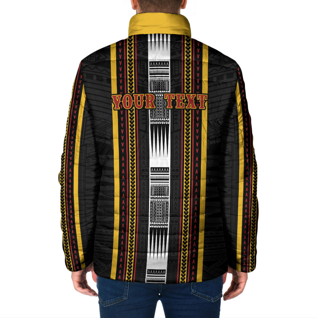 Personalised Salelologa Samoa Padded Jacket Samoan Tribal Pattern