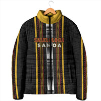 Personalised Salelologa Samoa Padded Jacket Samoan Tribal Pattern