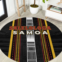 Salelologa Samoa Round Carpet Samoan Tribal Pattern
