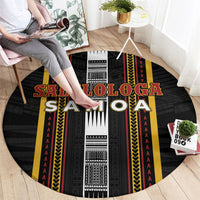 Salelologa Samoa Round Carpet Samoan Tribal Pattern