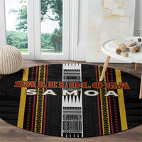 Salelologa Samoa Round Carpet Samoan Tribal Pattern