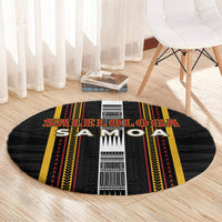 Salelologa Samoa Round Carpet Samoan Tribal Pattern