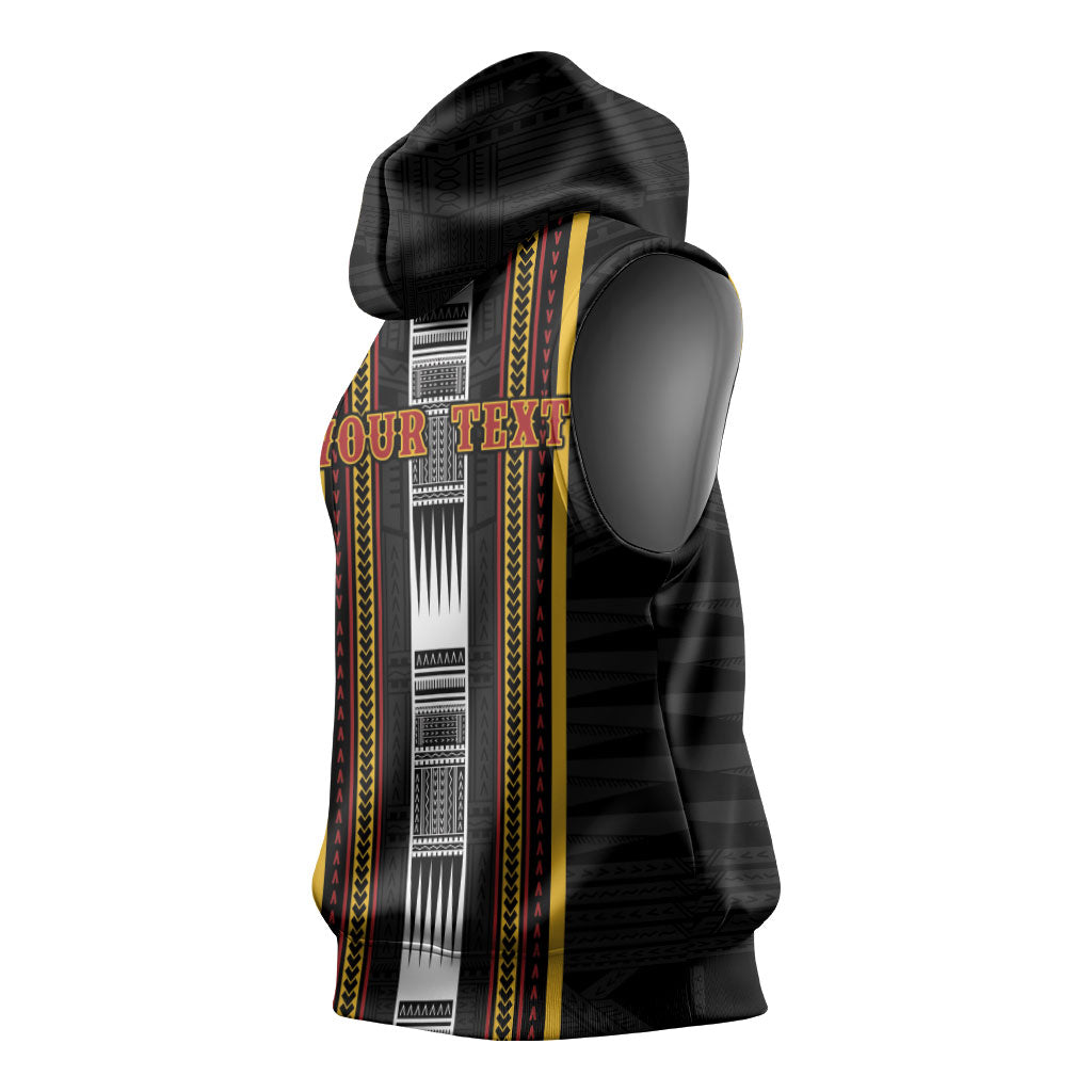 Personalised Salelologa Samoa Sleeveless Hoodie Samoan Tribal Pattern