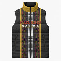 Personalised Salelologa Samoa Sleeveless Puffer Jacket Samoan Tribal Pattern