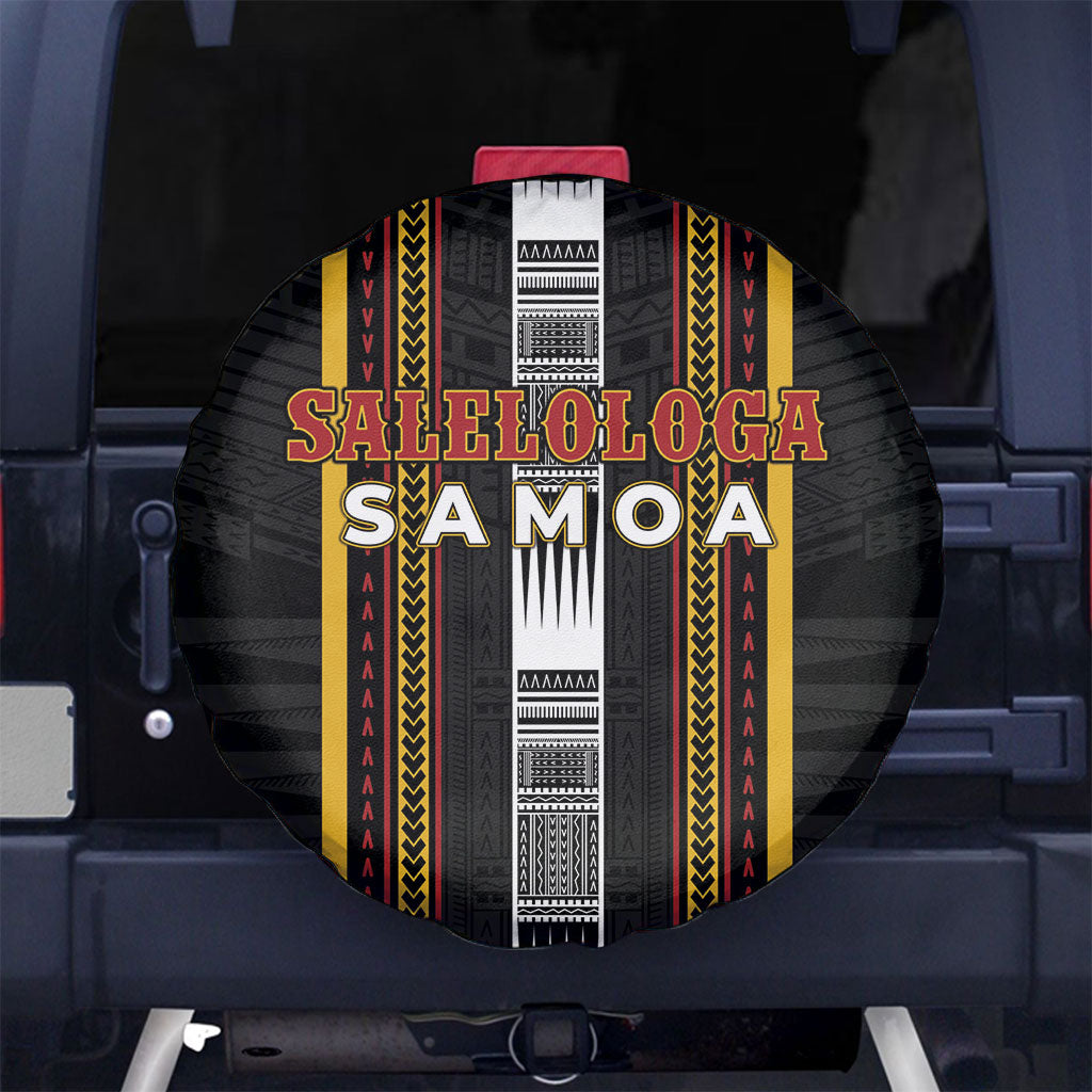 Salelologa Samoa Spare Tire Cover Samoan Tribal Pattern LT05 No hole Black - Polynesian Pride