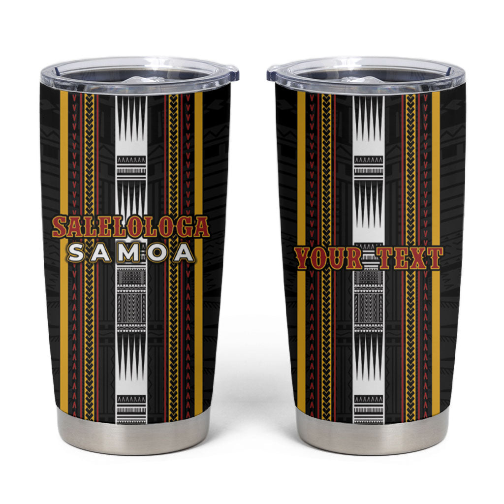 Personalised Salelologa Samoa Tumbler Cup Samoan Tribal Pattern