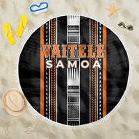 Vaitele Samoa Beach Blanket Samoan Tribal Pattern LT05 One Size 150cm Orange - Polynesian Pride