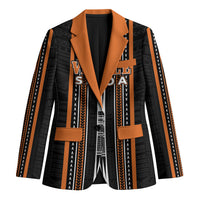Personalised Vaitele Samoa Blazer Samoan Tribal Pattern LT05 Unisex Orange - Polynesian Pride