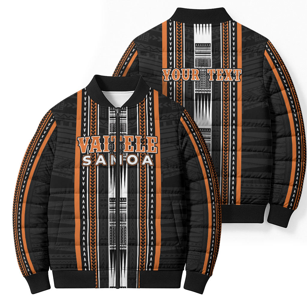 Personalised Vaitele Samoa Bomber Puffer Jacket Samoan Tribal Pattern LT05 - Polynesian Pride