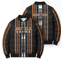 Personalised Vaitele Samoa Bomber Puffer Jacket Samoan Tribal Pattern LT05 - Polynesian Pride