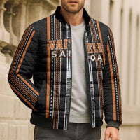 Personalised Vaitele Samoa Bomber Puffer Jacket Samoan Tribal Pattern LT05 - Polynesian Pride
