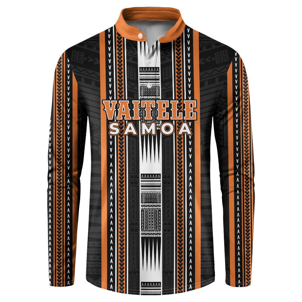 Personalised Vaitele Samoa Button Sweatshirt Samoan Tribal Pattern