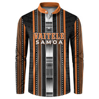 Personalised Vaitele Samoa Button Sweatshirt Samoan Tribal Pattern