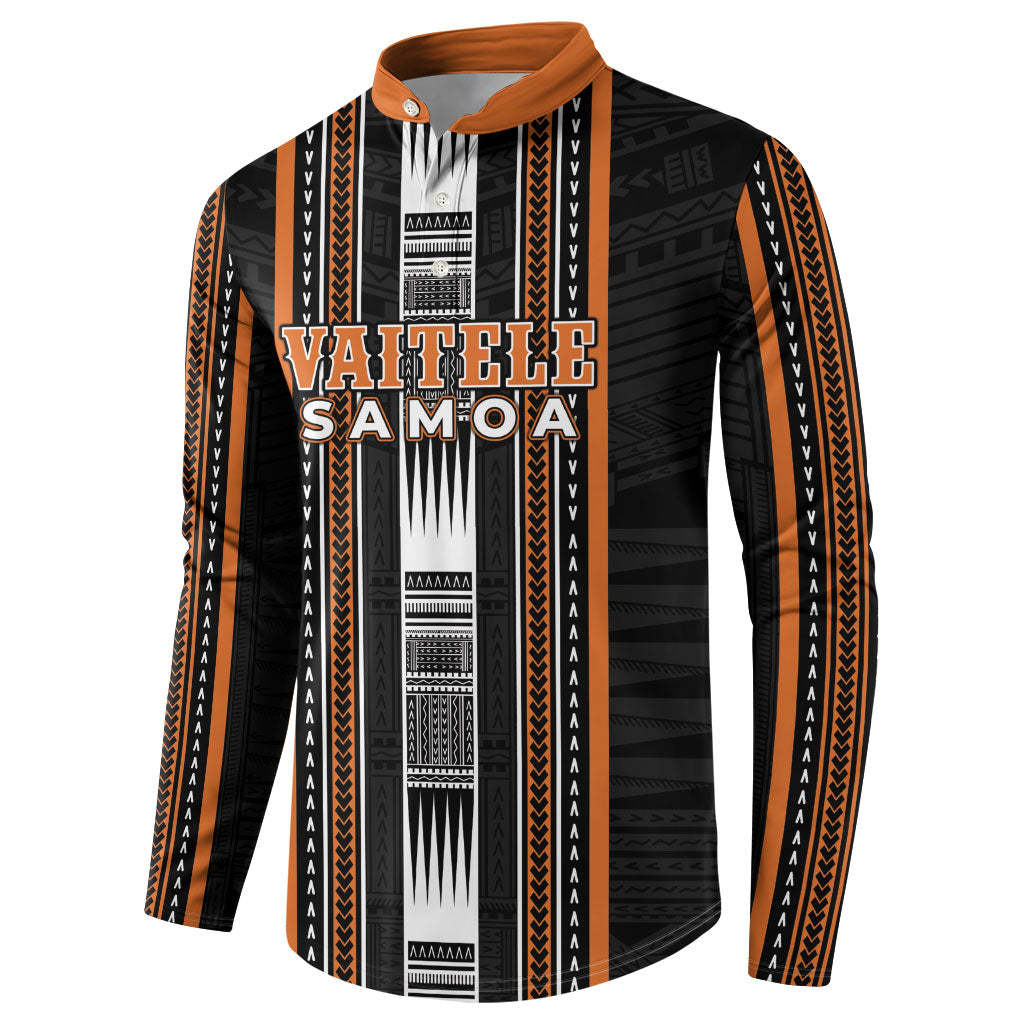 Personalised Vaitele Samoa Button Sweatshirt Samoan Tribal Pattern
