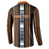 Personalised Vaitele Samoa Button Sweatshirt Samoan Tribal Pattern