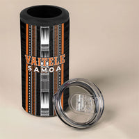 Personalised Vaitele Samoa 4 in 1 Can Cooler Tumbler Samoan Tribal Pattern