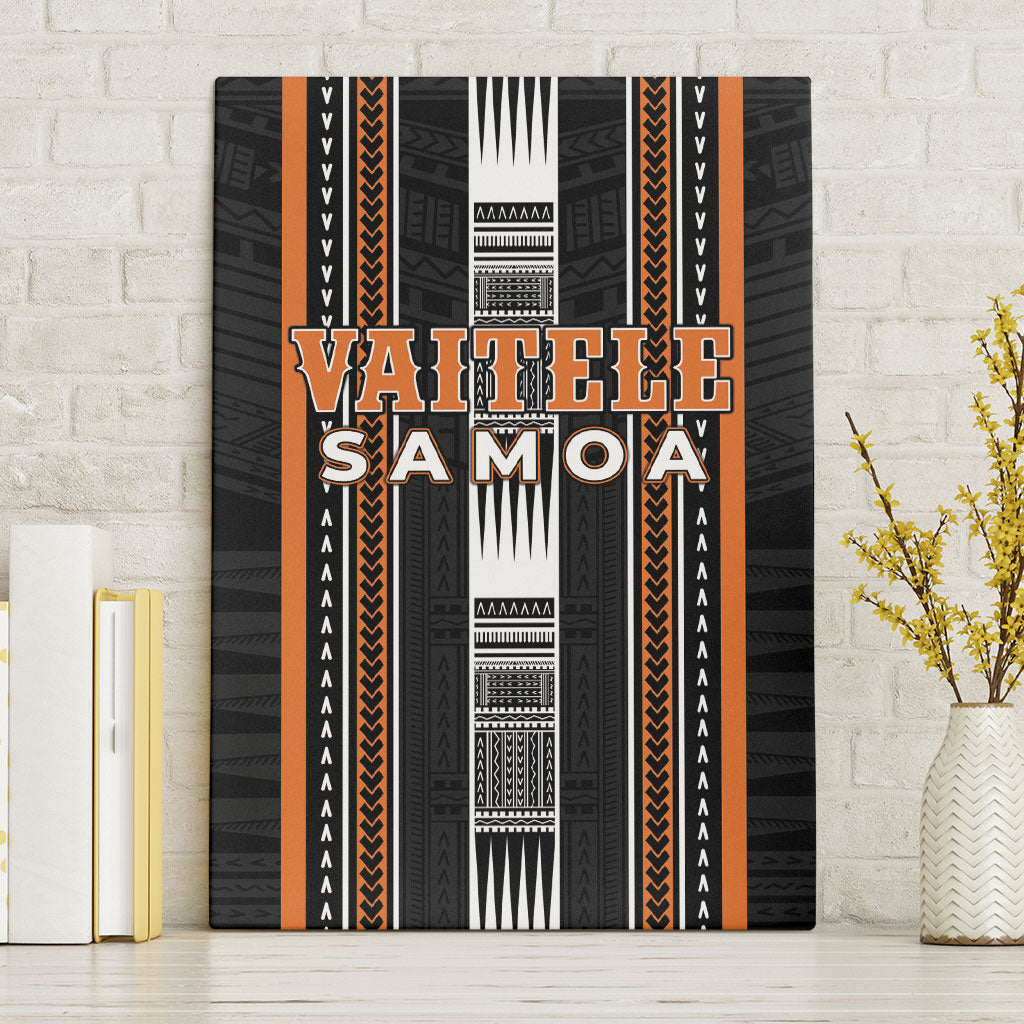Vaitele Samoa Canvas Wall Art Samoan Tribal Pattern LT05 Without Frame Orange - Polynesian Pride