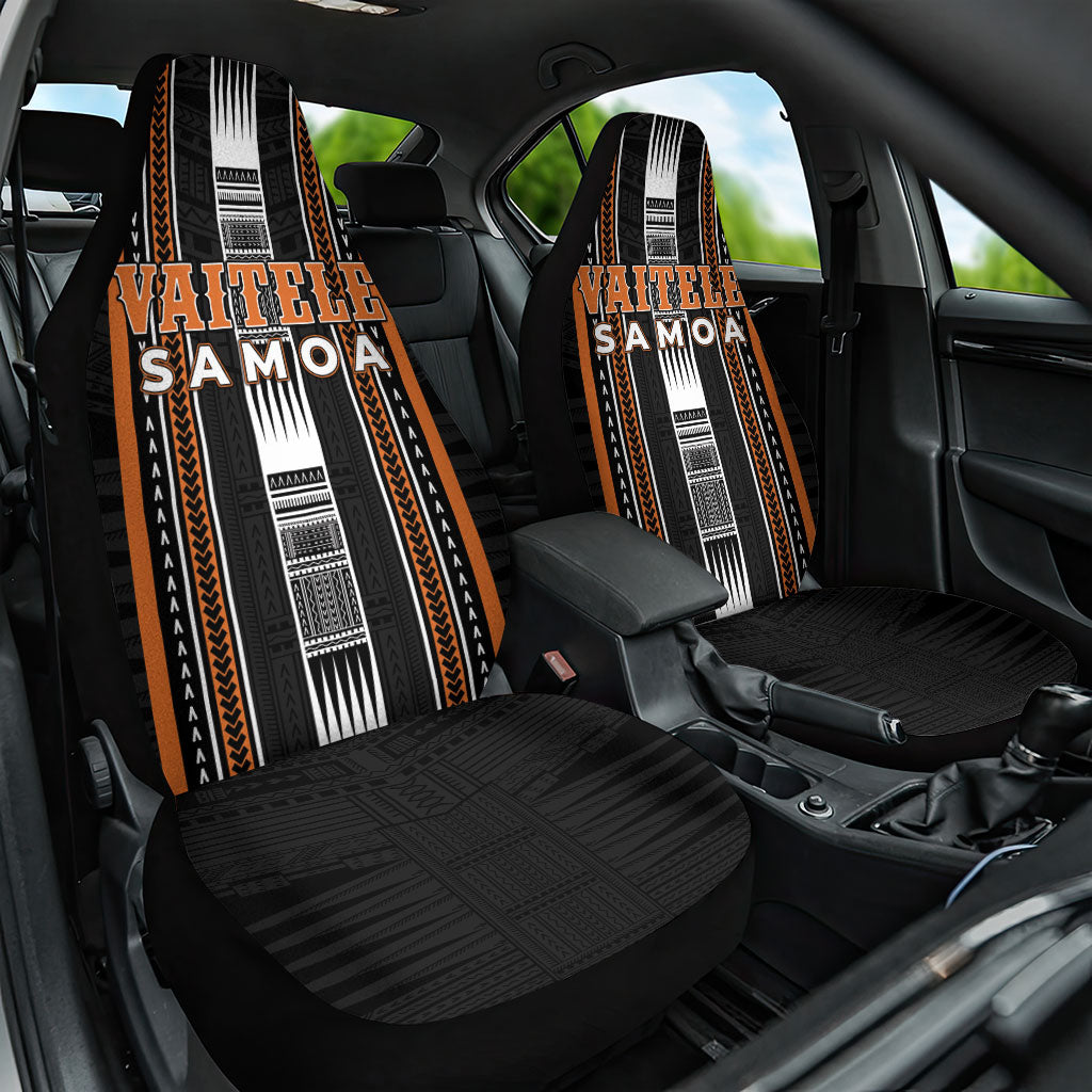Vaitele Samoa Car Seat Cover Samoan Tribal Pattern LT05 One Size Orange - Polynesian Pride