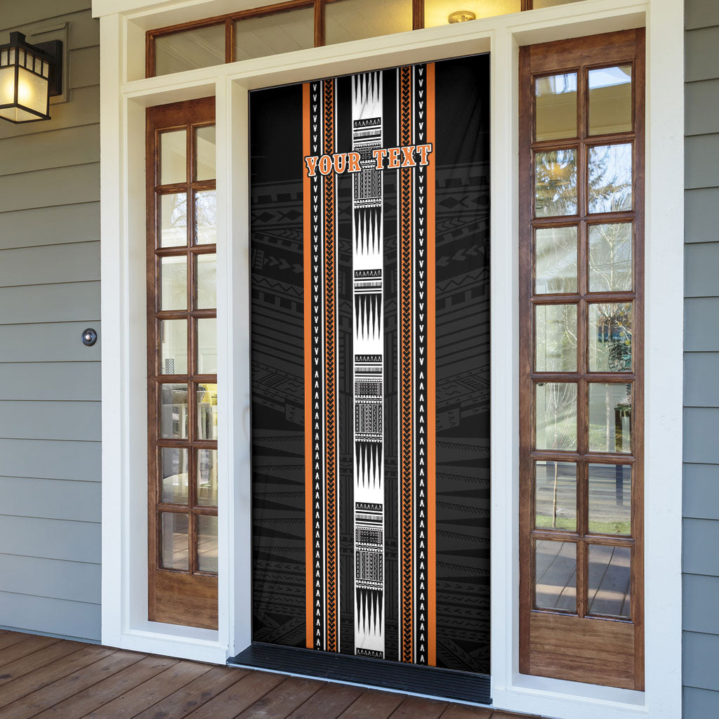 Personalised Vaitele Samoa Door Cover Samoan Tribal Pattern LT05 - Polynesian Pride