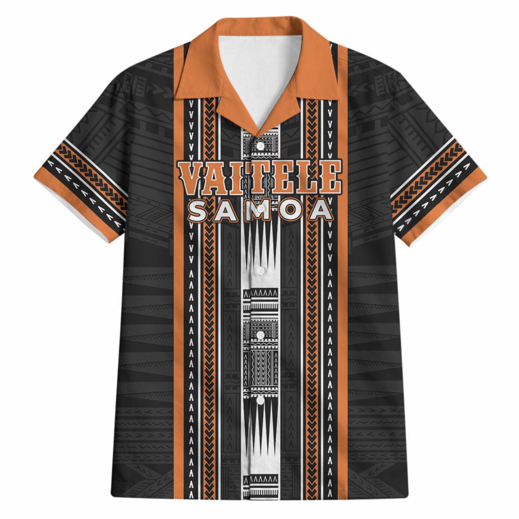 Personalised Vaitele Samoa Hawaiian Shirt Samoan Tribal Pattern LT05 Orange - Polynesian Pride