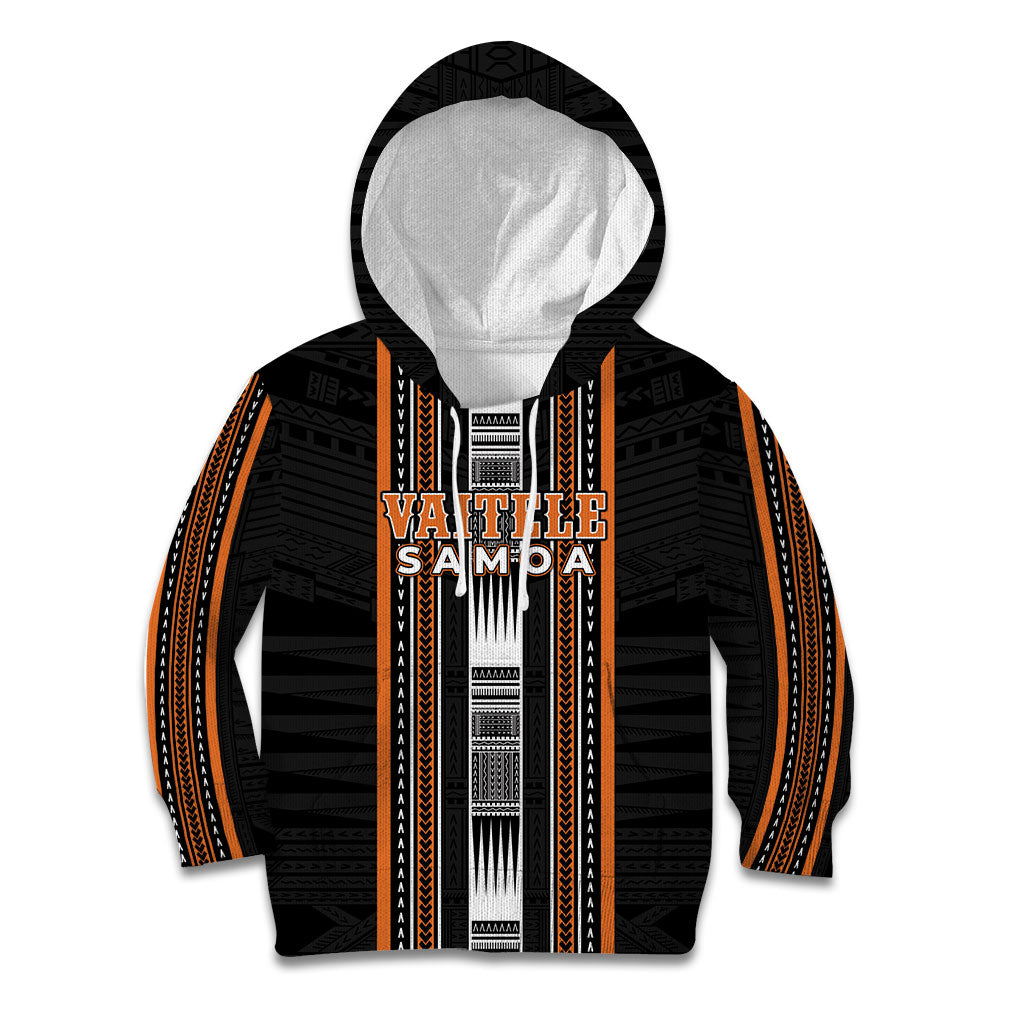 Personalised Vaitele Samoa Kid Hoodie Samoan Tribal Pattern LT05 Hoodie Orange - Polynesian Pride