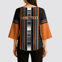 Personalised Vaitele Samoa Kimono Sleeve Blouse Samoan Tribal Pattern LT05 - Polynesian Pride