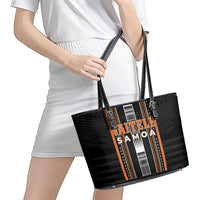 Vaitele Samoa Leather Tote Bag Samoan Tribal Pattern LT05 - Polynesian Pride