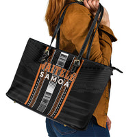 Vaitele Samoa Leather Tote Bag Samoan Tribal Pattern LT05 - Polynesian Pride