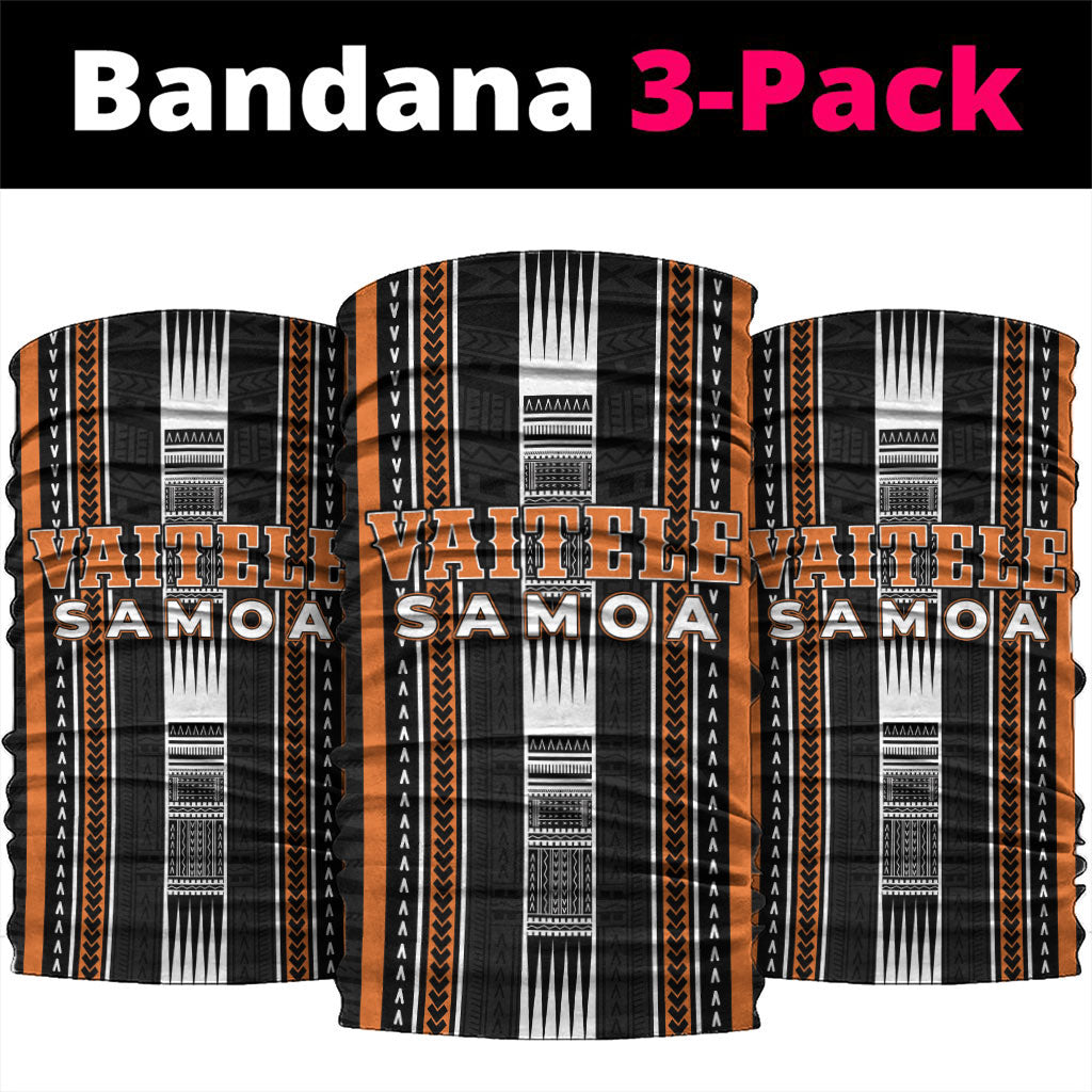 Vaitele Samoa Neck Gaiter Samoan Tribal Pattern LT05 package One Size: 25*50cm Orange - Polynesian Pride