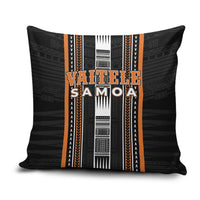 Vaitele Samoa Pillow Cover Samoan Tribal Pattern LT05 Orange - Polynesian Pride