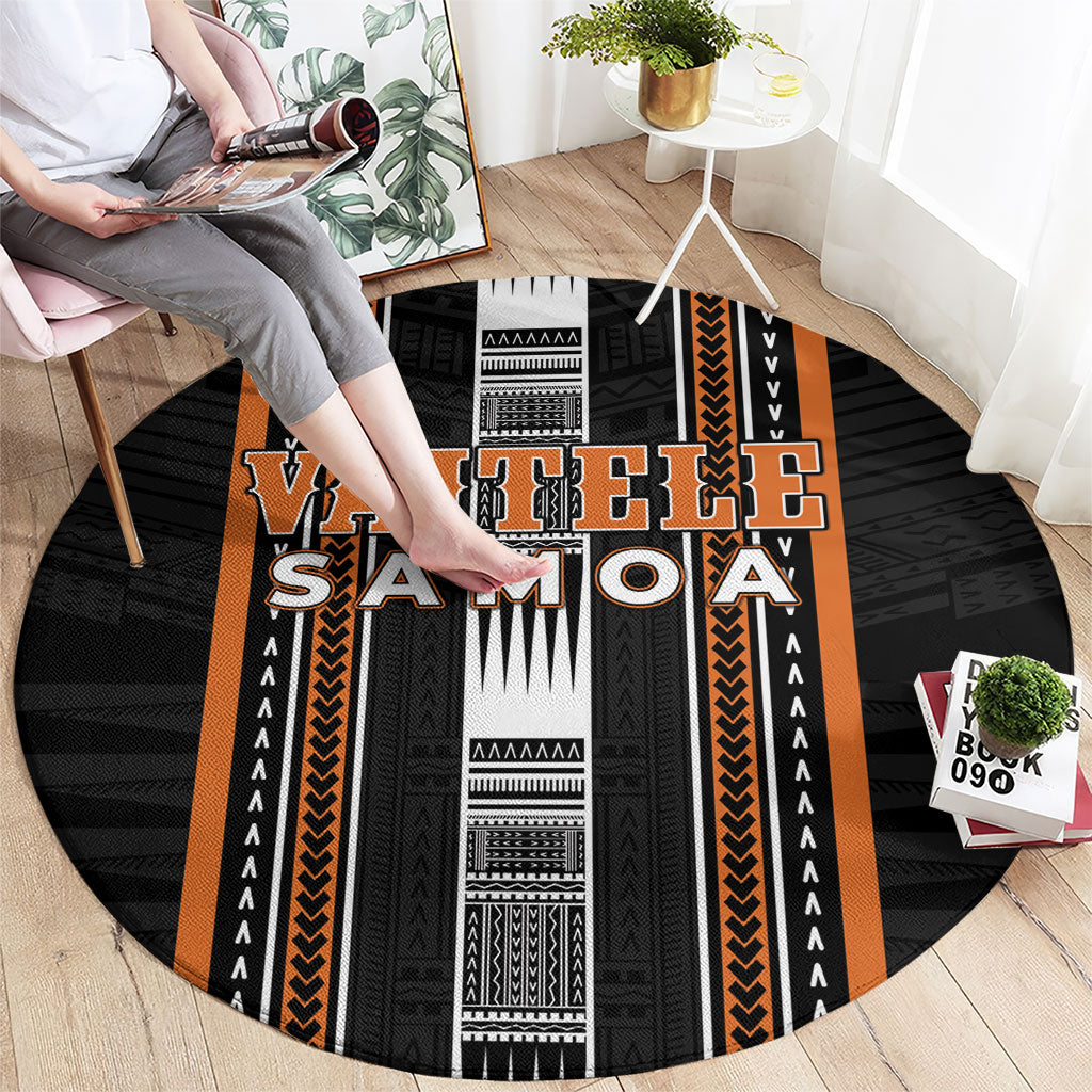 Vaitele Samoa Round Carpet Samoan Tribal Pattern LT05 - Polynesian Pride