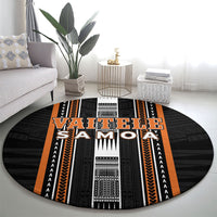 Vaitele Samoa Round Carpet Samoan Tribal Pattern LT05 - Polynesian Pride