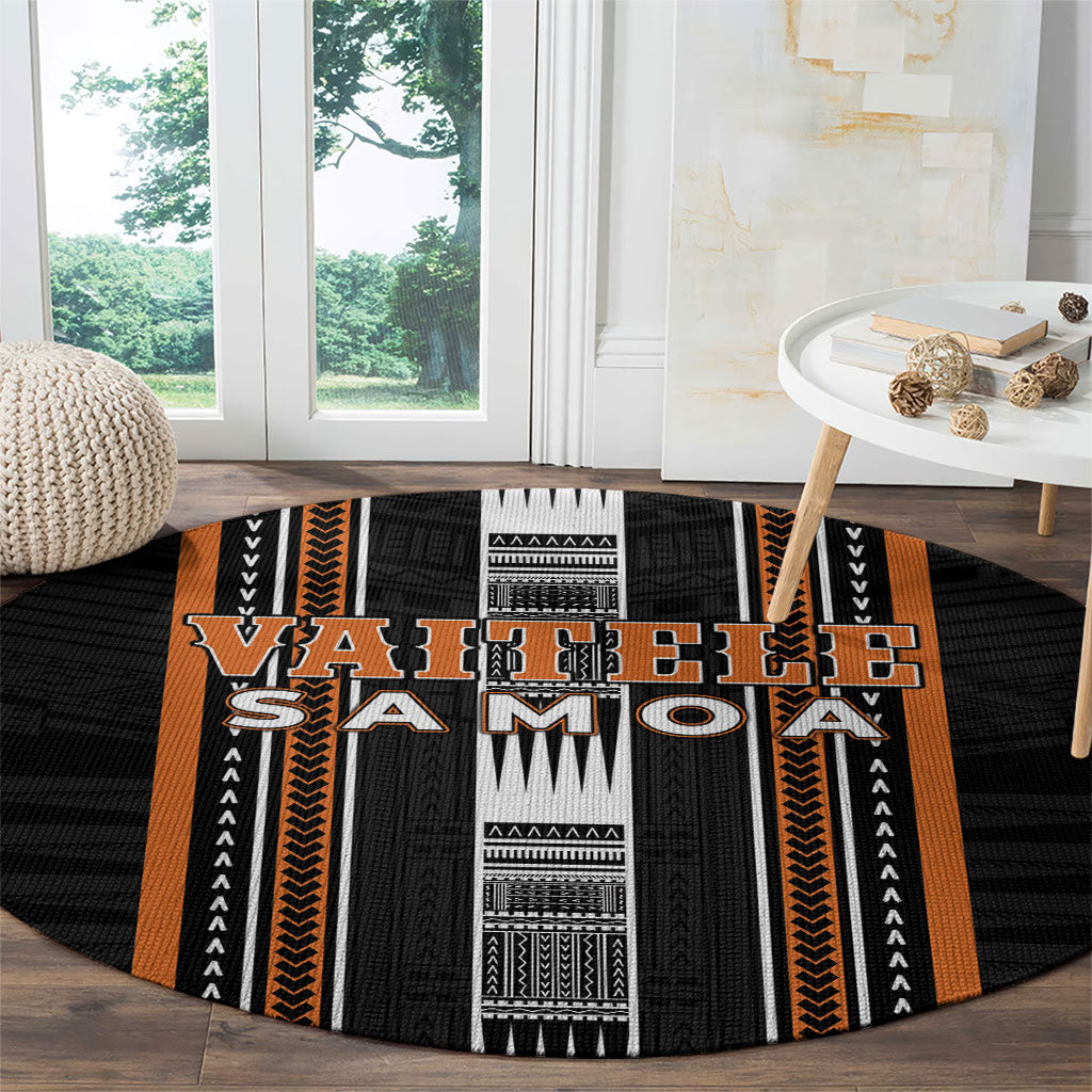 Vaitele Samoa Round Carpet Samoan Tribal Pattern LT05 - Polynesian Pride