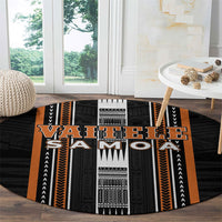 Vaitele Samoa Round Carpet Samoan Tribal Pattern LT05 - Polynesian Pride