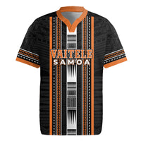 Personalised Vaitele Samoa Rugby Jersey Samoan Tribal Pattern LT05 Orange - Polynesian Pride