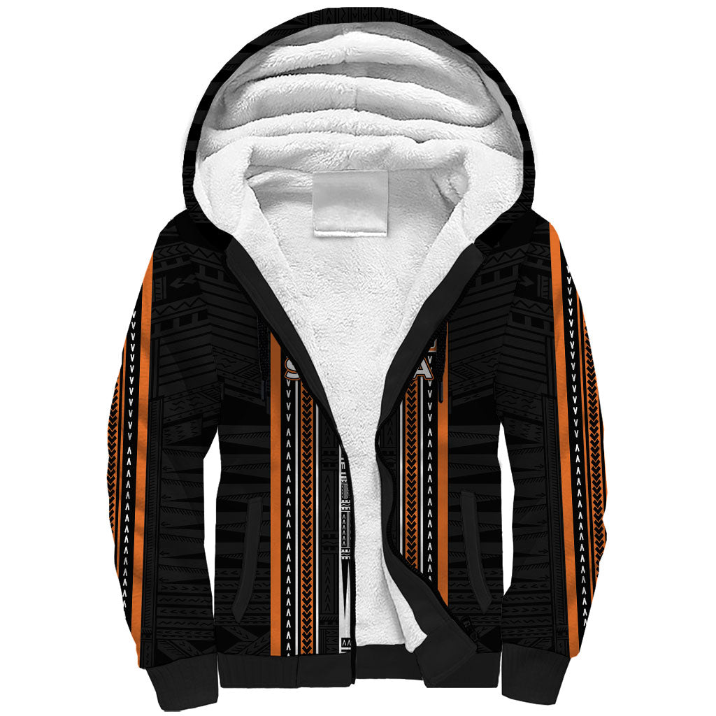 Personalised Vaitele Samoa Sherpa Hoodie Samoan Tribal Pattern