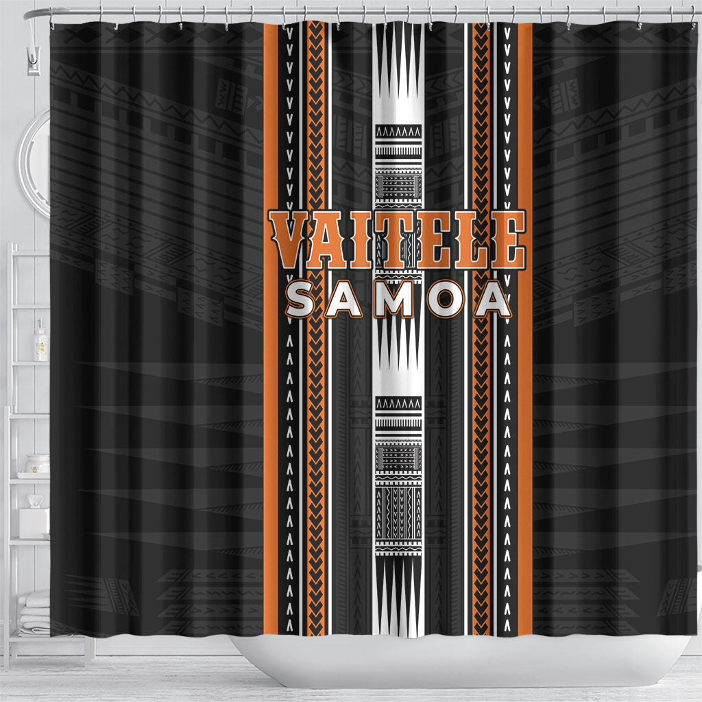 Vaitele Samoa Shower Curtain Samoan Tribal Pattern LT05 - Polynesian Pride