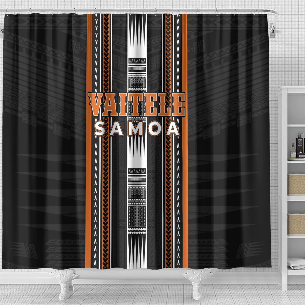 Vaitele Samoa Shower Curtain Samoan Tribal Pattern LT05 - Polynesian Pride