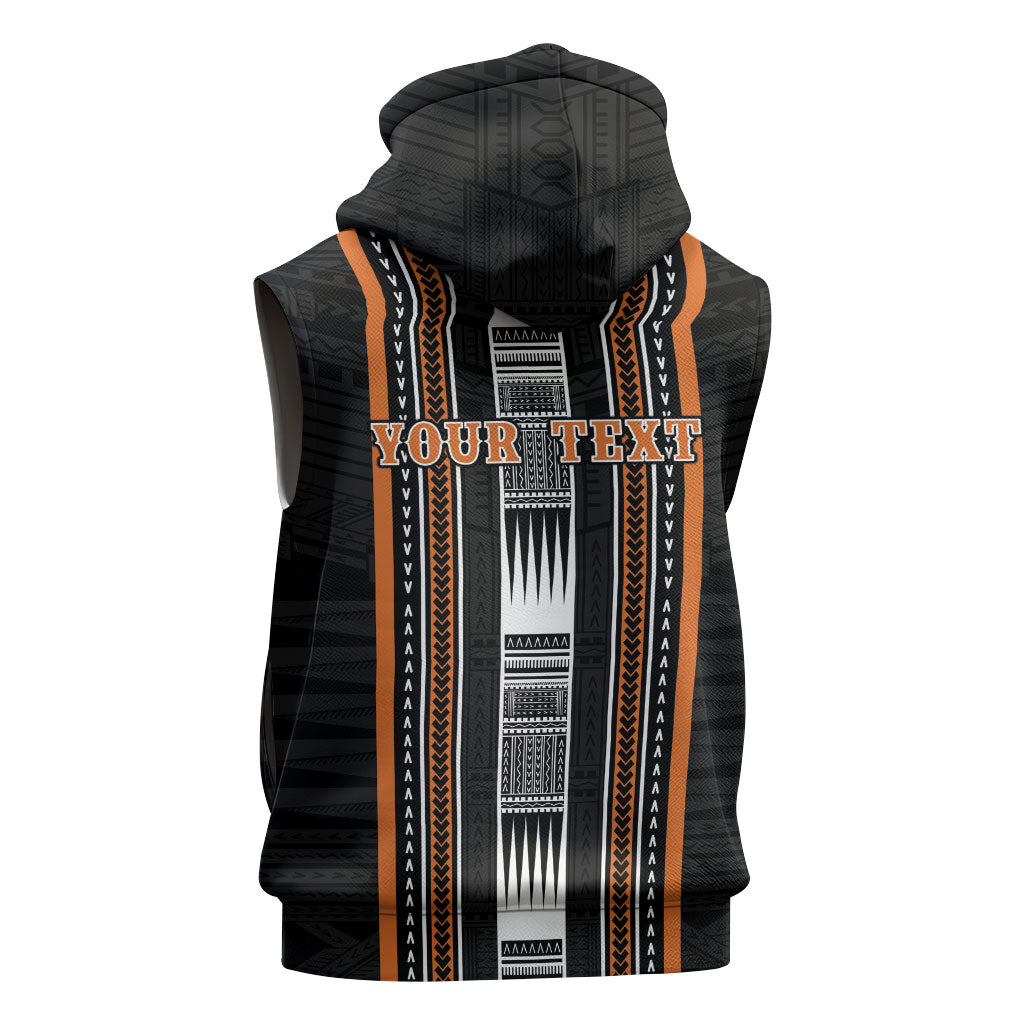 Personalised Vaitele Samoa Sleeveless Hoodie Samoan Tribal Pattern LT05 - Polynesian Pride