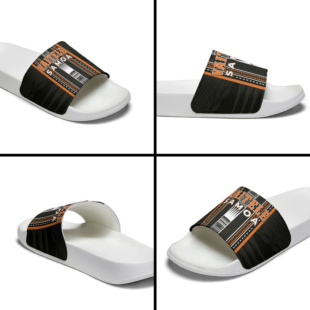 Vaitele Samoa Slide Sandals Samoan Tribal Pattern LT05 - Polynesian Pride